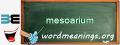 WordMeaning blackboard for mesoarium